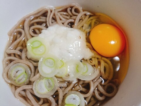 昆布つゆで簡単☆月見とろろそば